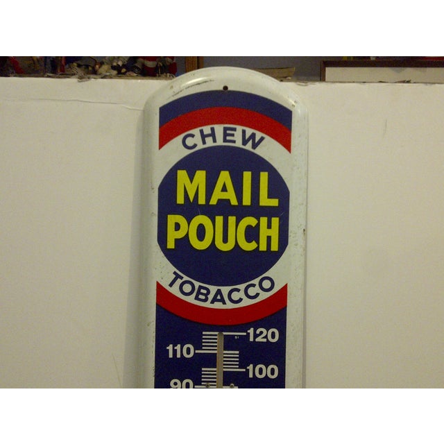 Vintage Metal "Mail Pouch" Advertising Thermometer Chairish