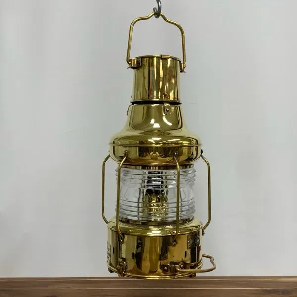 Presenting the Vintage Koito Red Light Brass Oil Lantern, a remarkable piece with origins rooted in Minato-Ku, Tokyo,...