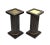 Pair of Mid 20th Century Brass and Black Metal Italian Pedestals For Sale - Image 13 of 13
