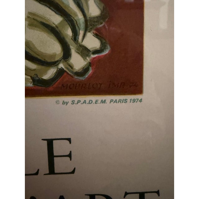 Blue 1970s Rare Pablo Picasso Exhibition Lithograph: Femme Nue Au Bonnet Turc For Sale - Image 8 of 12