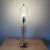 Vintage Brass and Cylinder Cut Glass Tall Buffet Lamp For Sale - Image 10 of 10
