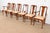 A gorgeous set of four Queen Anne or Georgian style dining side chairs By Stickley USA, Circa 1980s Solid carved cherry...