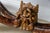Brick Red Italian Baroque Style Gilt Wood Console Table Faux Tortoiseshell For Sale - Image 8 of 12