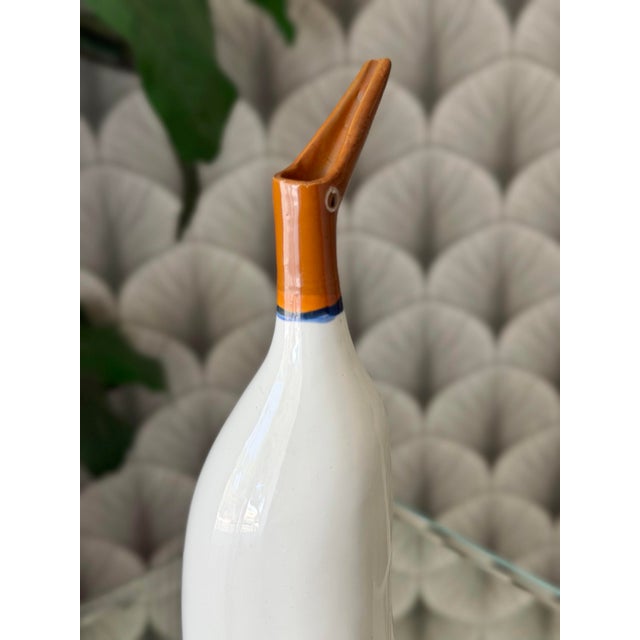 1950s Rare Vintage 1950s Mid-Century Modern La Gardo Tackett Sea Bird Cruet Iconic + Rare Pasadena Southern California Studio Pottery For Sale - Image 5 of 12