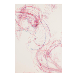 Contemporary Abstract Colour Pencil on Two Layers of Mylar Drawing "Love Affair 9" by Jaanika Peerna