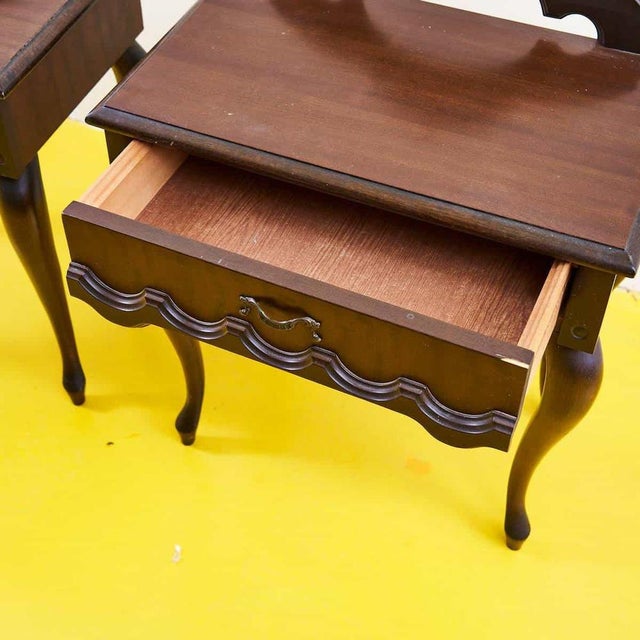 Vintage Wooden Bedside Tables, Set of 2 For Sale - Image 4 of 10