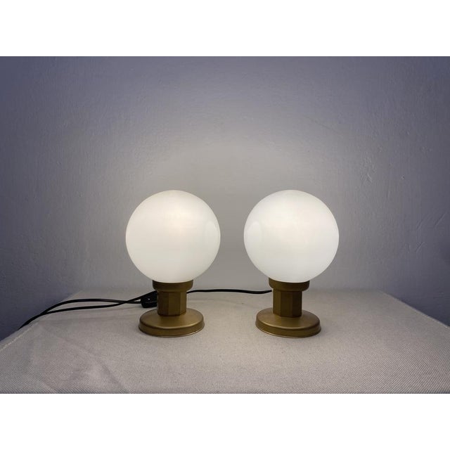 Matching pair of vintage table lamps manufactured by Svetila KOZOLE in Dol pri Hrastniku, former Yugoslavia. The original...