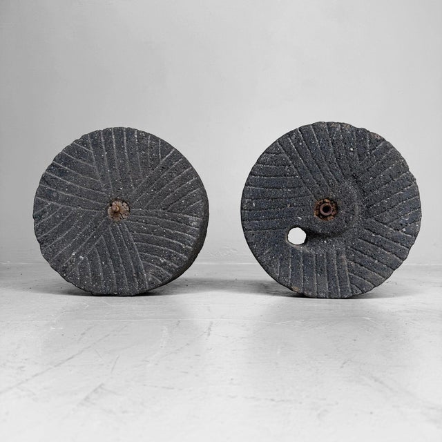 Mid-Century Modern ​Japanese Ishi-Usu Grinding Stones, 1900s-1950s, Set of 2 For Sale - Image 3 of 14