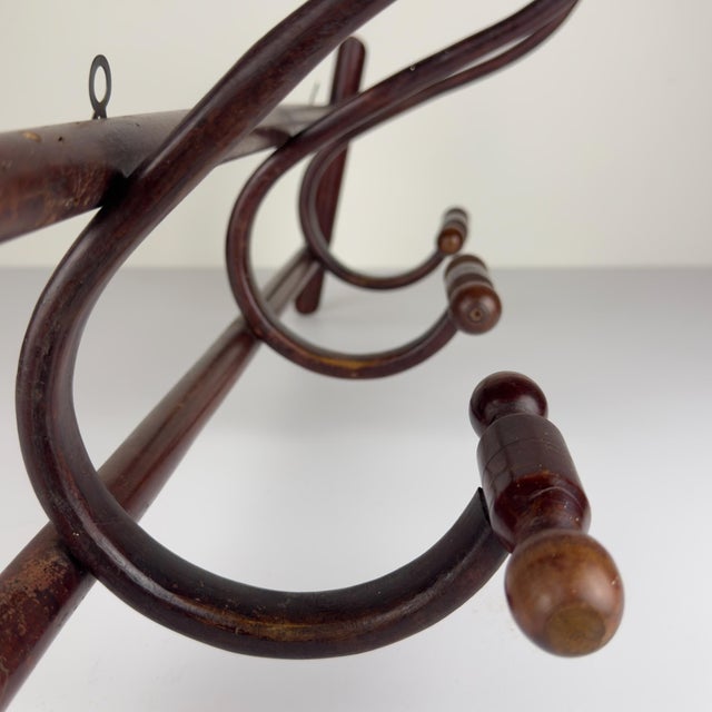 Antique Wooden Coat Rack, Italy, 1930s For Sale - Image 12 of 18