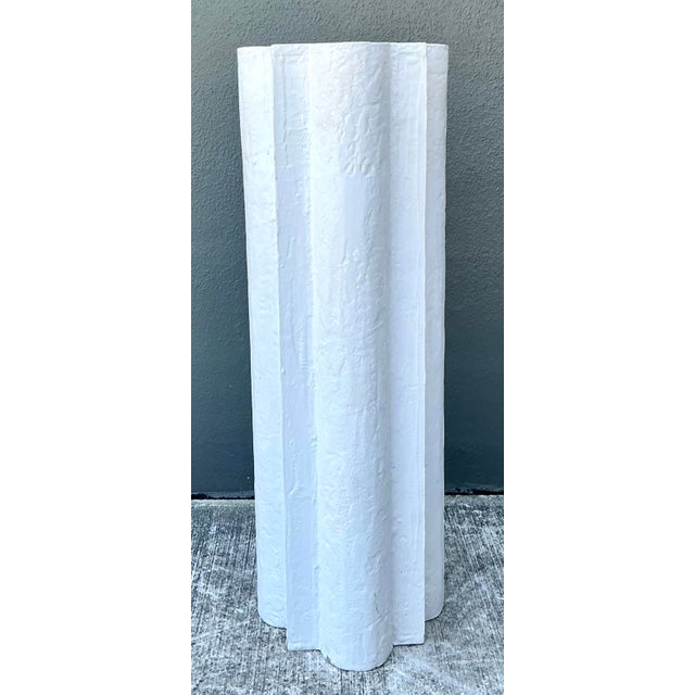 Plastic Vintage Plaster Clover Leaf Pedestal For Sale - Image 7 of 12