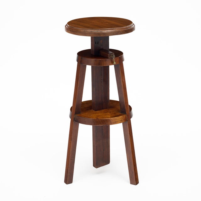 French 19th Century Solid Walnut Tripod Pedestal Stand, Circa 1890 For Sale - Image 4 of 9