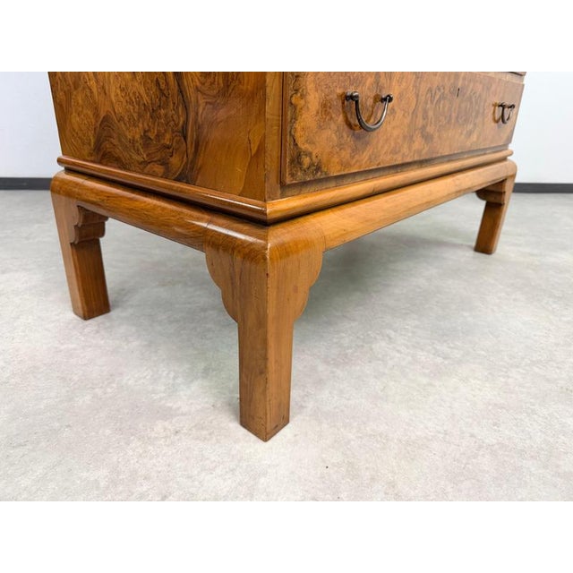 Art Deco Walnut Burl Secretary Desk from Adolf Gustav Schneck, 1924 For Sale - Image 13 of 18
