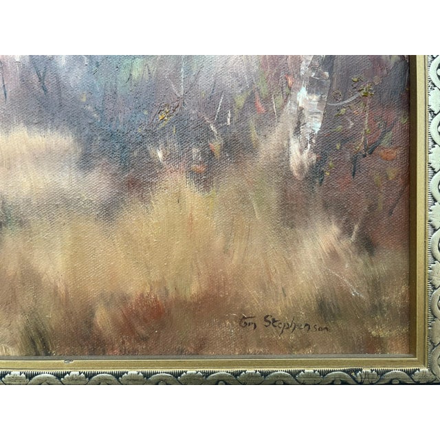 Brown Vintage Oil Painting of River Landscape in Ireland Countryside by Modern Irish Artist For Sale - Image 8 of 11