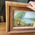 Vintage Original Acrylic Framed Still Life Painting Landscape Serene Yucca Trees River For Sale - Image 6 of 18
