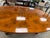 Vintage Neoclassical Regency Style Cherry and Burl Wood Pedestal Oval Dining Table With 2 Leaves For Sale - Image 9 of 16