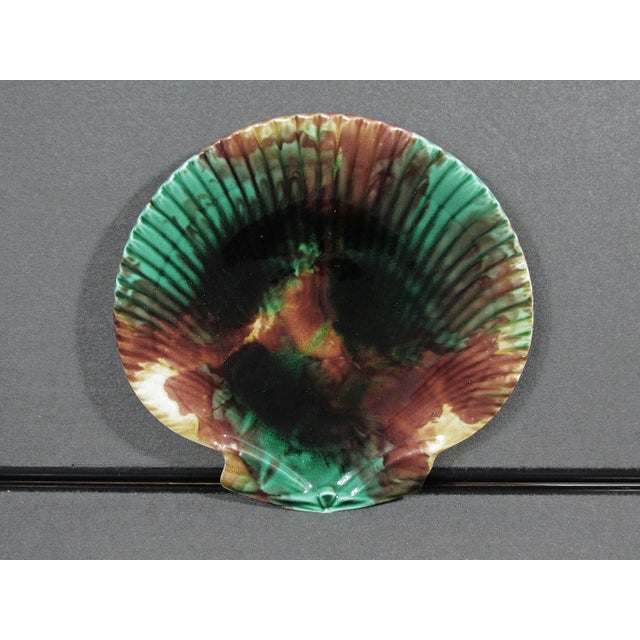 Antique C1870 Zha Wedgwood Majolica Scallop Shell Plate For Sale In Austin - Image 6 of 10