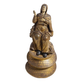 Portuguese Artist, Our Lady of Ascension Sculpture, 17th Century, Wood For Sale