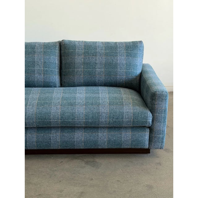 Textile Milo Baughman Tuxedo Style Sofa For Sale - Image 7 of 13