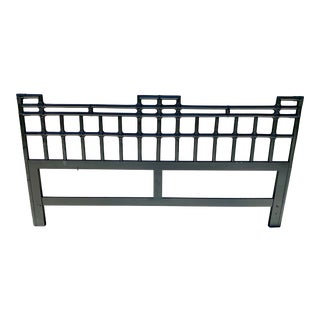1970s Chinoiserie Ficks Reed Rattan Headboard King Size For Sale