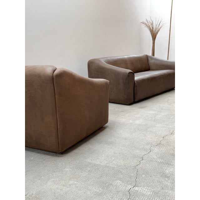 Khaki Vintage Swiss DS-47 Chair in Buffalo Leather from De Sede, 1970s For Sale - Image 8 of 12