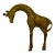 1970s Leonard Brass Giraffe Sculpture With Textured Geometric Spots For Sale