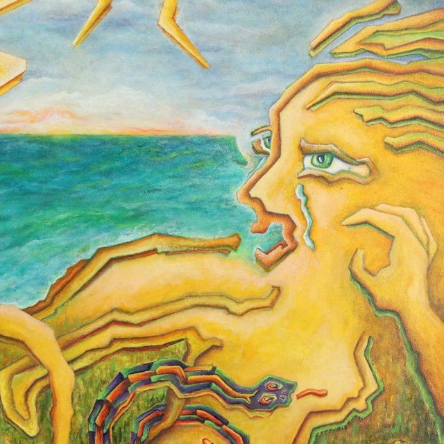 2000 - 2009 Frank Spring Surrealist Style Oil Painting "Garden of Eden," 2006 For Sale - Image 5 of 6