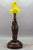 Art Deco Table Lamp with Owl Sculpture and Yellow Glass Lampshade, 1920s For Sale - Image 12 of 18
