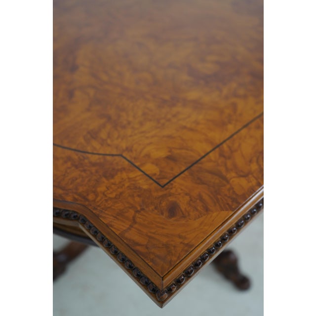 Wood Italian Continental Style Carved Dining Room Table For Sale - Image 7 of 18
