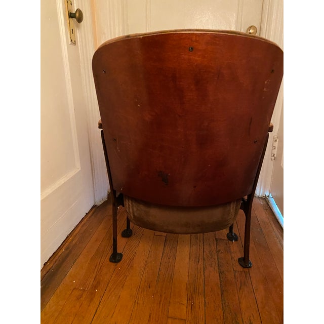 Art Deco Original Broadway Theater Chair – Martin Beck Theatre (1924) Cast Iron & Wood Seating System – Architectural Salvage Artifact For Sale - Image 3 of 12