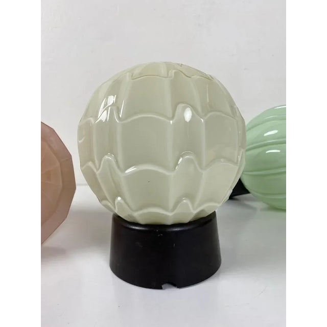 Art Deco Ceiling Lamps from Thabur, 1920s, Set of 3 For Sale - Image 14 of 15