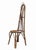 Brown Bamboo and Rattan High Back Chair, 1960s For Sale - Image 8 of 8
