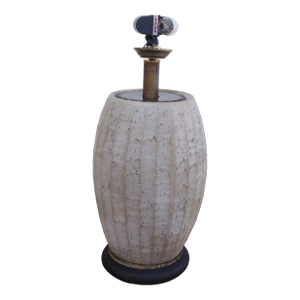 Vintage Gray Painted Terracotta Lamp