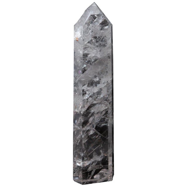 Extra Large Hand Carved Rock Crystal Point For Sale - Image 12 of 12
