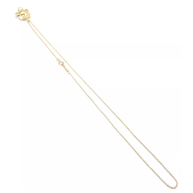 Vintage Tiffany & Co. Yellow Gold Dogwood Flower Pendant Necklace For Sale - Image 11 of 11