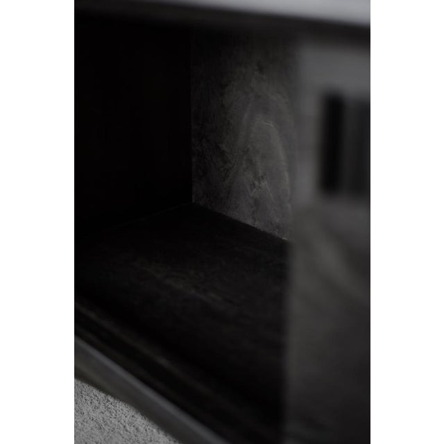 Brown Mid-Century Scandinavian Modern Dark Oak Sideboard with Wooden Handles, 1960s For Sale - Image 8 of 18