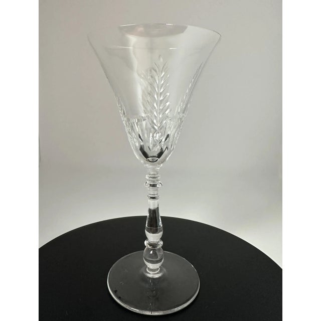 Stuart Crystal Cordial Glasses – Set of 6, Etched Fern Pattern With Twisted Stems, 1960s For Sale - Image 4 of 9