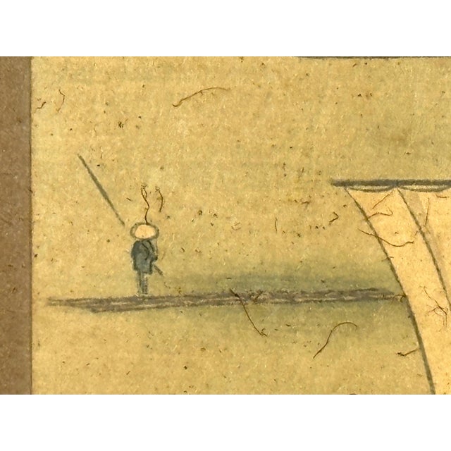 Early 20th Century Early 20th Century Japanese Woodblock Fishing Pillar Print by Shoda Koho For Sale - Image 5 of 10