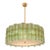 Contemporary Modern Italian Green“Tropical” Murano Glass Gold Round Chandelier by Simoeng For Sale