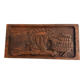 MCM Evelyn Ackerman “Peace” Bas-Relief Wood Panel For Sale