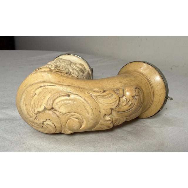 Metal Large Antique 1800's Hand Carved German Meerschaum Silver Knight Smoking Pipe For Sale - Image 7 of 15