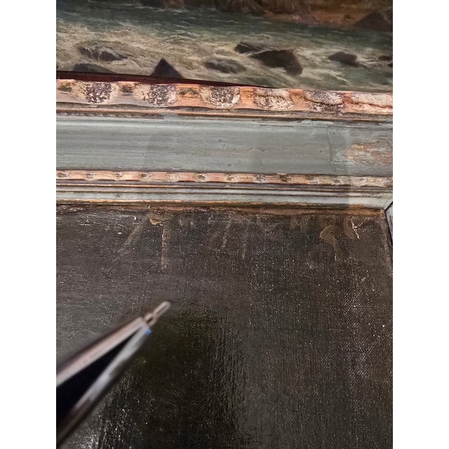 Wood Vintage Mid Century Modern Signed Painting For Sale - Image 7 of 11