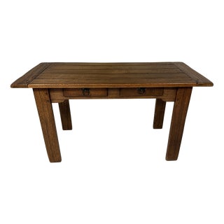 Rustic Oak Console Table, 1960s For Sale