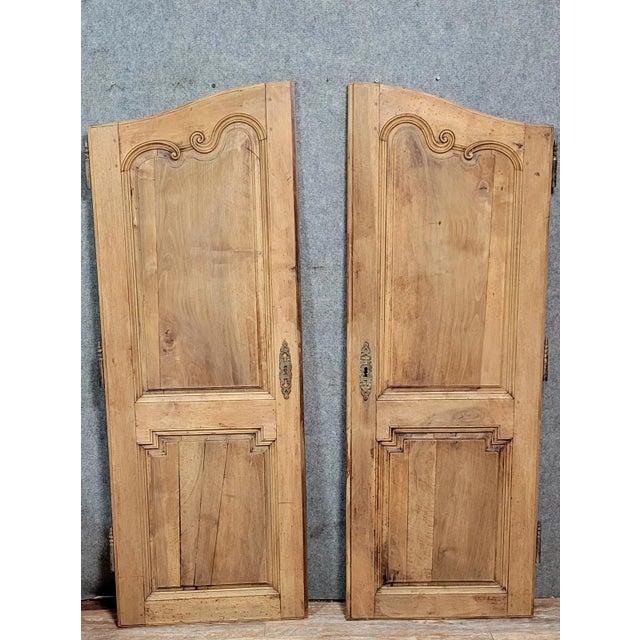 Louis XV Molded Doors in Wood, Set of 2 For Sale - Image 5 of 5