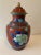Antique Chinese cloisonne chalice vase with lid. An exceptional example of the genre, retaining rich coloration and...