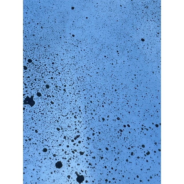 Shagreen Plinth Side Table With Mercury Mirror Top For Sale In Los Angeles - Image 6 of 10