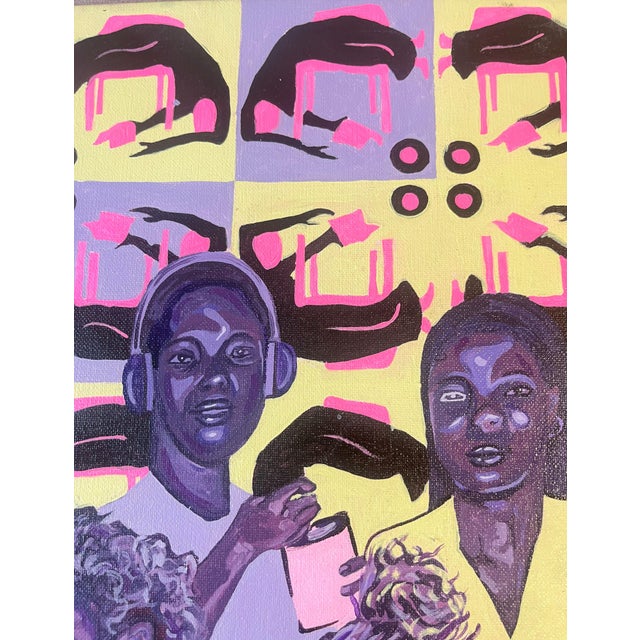Contemporary Warmth of Life to Feel Loss, Bunmi. Wall Painting by Victory Anthony Nted (2026), Acrylic and Gouache on Canvas For Sale - Image 3 of 8