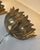 Ceramic Italian Gilt Metal Lotus Flower Wall Sconces, 1980s For Sale - Image 7 of 13