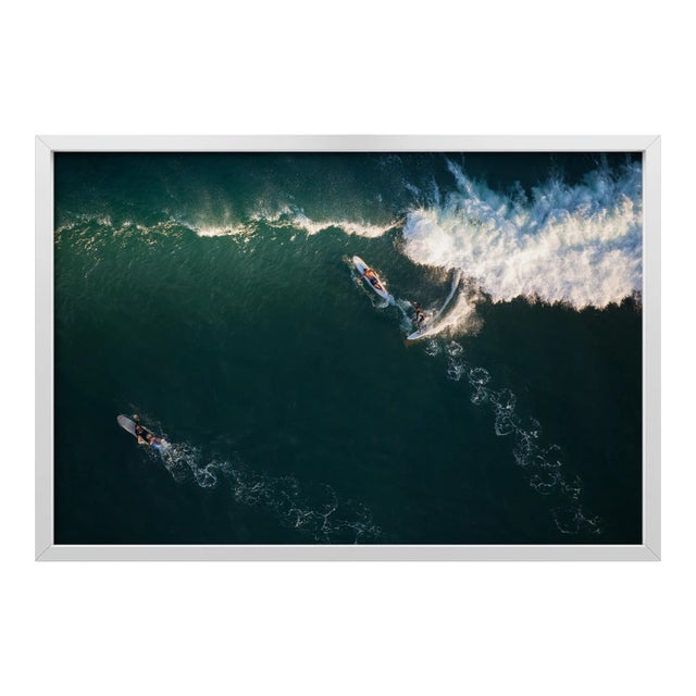 Bottom Turn by Mike Kelley Print with White Frame - 48 X 72 For Sale