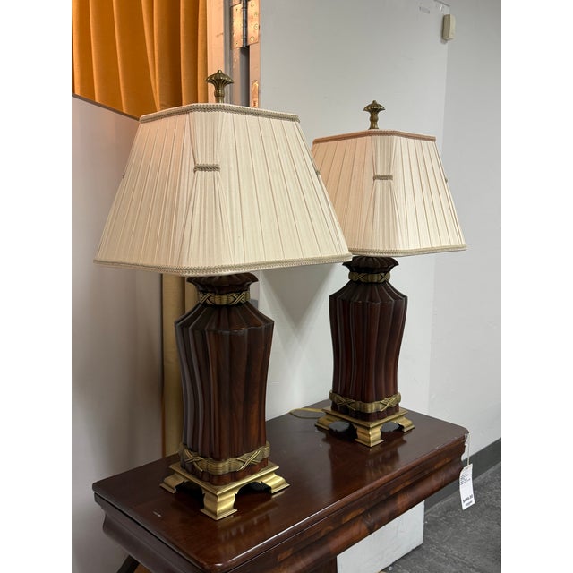 John Burke for Decorative Crafts Model 5518 Table Lamps, Pair For Sale - Image 4 of 15