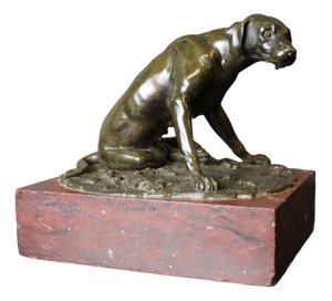 19th Century Bronze Hunting Dog Figurine
